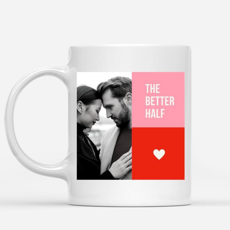 The Better Half Personalised Photo Mug