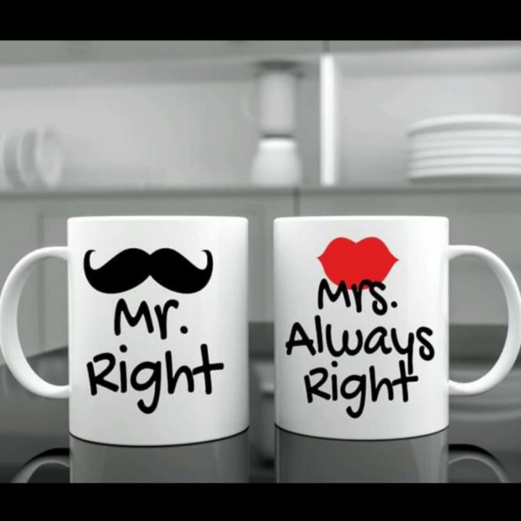 Mr and Mrs always right mug