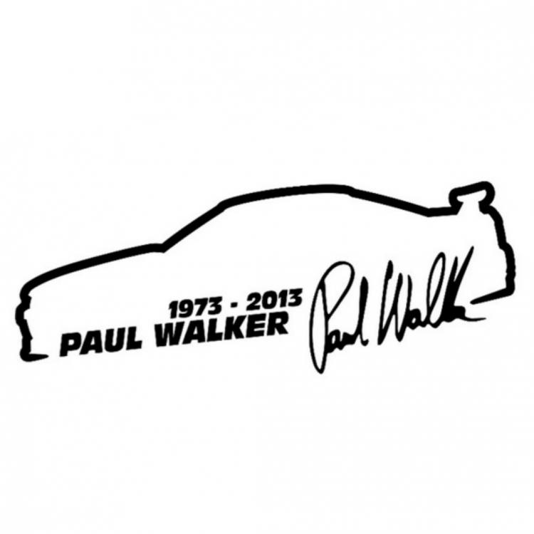 Paul Walker RIP Sticker WB 