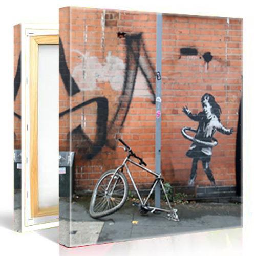 Banksy Hula Hoop Girl Nottingham Canvas Print