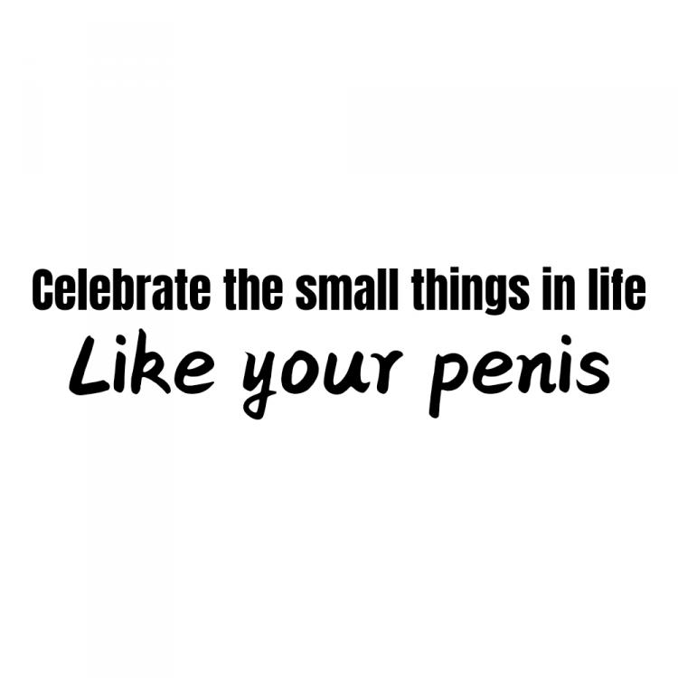 Celebrate Small Things Penis Sticker